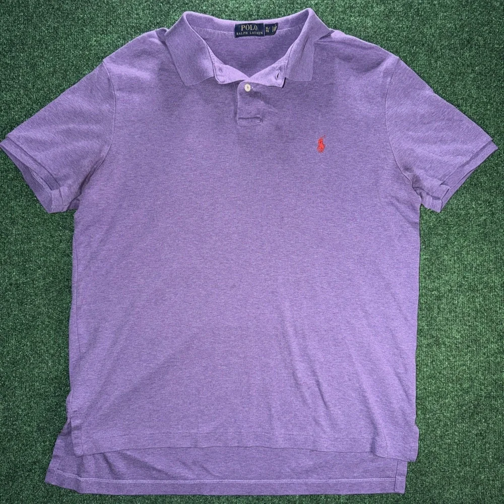 Polo Ralph Lauren Purple Polo Shirt Men's Size XL Super Soft Red Horse